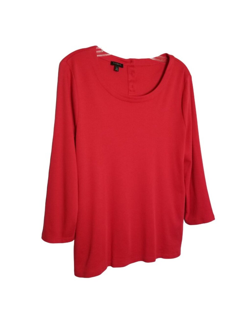 Talbots XL Top Pullover Lightweight Supima Modal Scoop Button Neck Lightweight